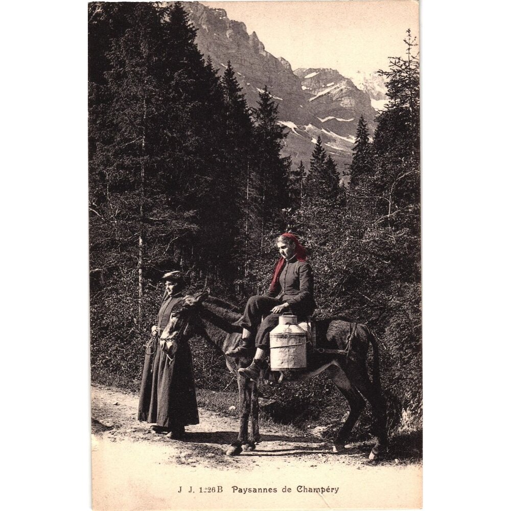 Paysannes De Champéry Vintage Postcard By Jullien Frères Genève Unused